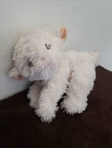 Garanimals Lamb Plush Stuffed Animal White Fur Brown Bow - £14.72 GBP