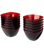 Mepra AZ230590G Garnet Square Bowl, [Pack of 12], 9.8 cm, Red, Polycarbo... - $172.99