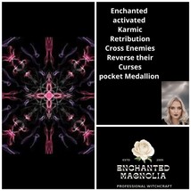 Enchanted Karma Retribution Cross Enemies Reverse their Curses pocket Medallion - £7.56 GBP