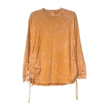 PINK Kinder To The Planet Womens Orange Tie Dye Cinch Long Sleeve T Shirt Medium - £7.82 GBP