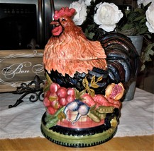 Tracy Porter Stonehouse Farm Collection Large Ceramic Rooster Cookie Jar - £93.41 GBP