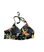 Kona Sol Size Small Bikini Top Twist-Front Halter Removable Cups Tropica... - $6.76 CAD