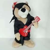 Sound N Light Singing Animated Fools Rush In Elvis Plush Bear Guitar Xmas - $39.59