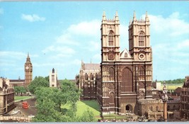 Westminster Abbey and Big Ben London England Postcard - £4.08 GBP