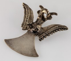 Pre Columbian Eagle Design Pendant/Brooch in Sterling Silver 24.6gr - $147.51