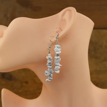  gravel tassel earring raw crystal fluorite chips charm dangle reiki hook eardrop women thumb200