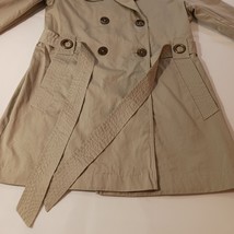 Via Spiga 70103P Women's Cotton Tan/Khaki Jacket Coat With Belt Size 6 image 9
