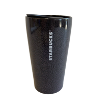 Starbucks 2021 Fall Crackle Black &amp; White Ceramic 12 oz Tumbler Cup w/ L... - $38.63 CAD