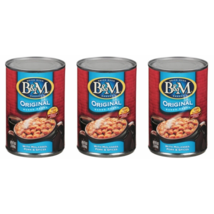 3 B&amp;M Original Baked Beans with Molasses, Pork &amp; Spices 16 oz Cans - £9.43 GBP