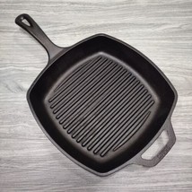 Lodge Cast Iron Square Griddle Pan Skillet Grill Ribs 10.5&quot; USA SGP - £21.11 GBP