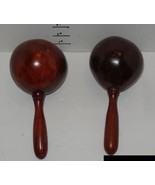 Pair of Handmade maracas Brown Music Shakers - $974.40 MXN
