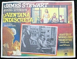 ALFRED HITCHCOCK:JAMES STEWART (REAR WINDOW) RARE VER,MOVIE LOBBY CARD - $178.19