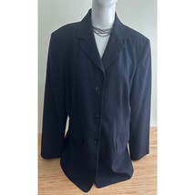 Classic Prep Vintage Talbots Suit Blazer Navy Sz 14 3 button made in USA - $23.68