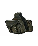 Genuine Distressed Brown Naked Leather Concealed Carry Saddlebag  Motorc... - $153.44