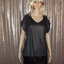 IVANKA TRUMP Shimmery Cold Shoulder V-Neck Career Style Women&#39;s Black To... - £19.54 GBP