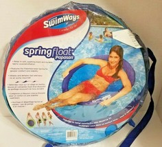 NEW SwimWays Spring Float Round Papasan - Mesh Float for Pool or Lake -Dark Blue - £13.65 GBP