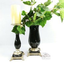 Faux Marble Candleholder and Vase Set - £67.70 GBP