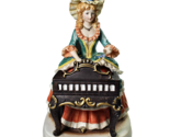 Madame Harpsichord Melody In Motion Musical Figurine 1987 Large 10&quot; Ceramic - £20.77 GBP