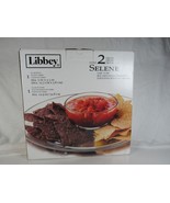 Libbey 2 Piece Selene Chip &#39;N Dip Glass Bowl Set - NEW Old-Stock - €14,43 EUR