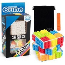 D-FantiX Building Brick Blocks 3x3x3 Speed Cube Toy, Build-On Brick 3D Magic Cub - £22.13 GBP