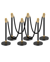 VEVOR Stanchions and Velvet Ropes, 6 Pcs Crowd Control Barriers, 4 Velve... - €76,96 EUR