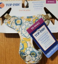 Brand New Top Paw Adjustable Fashion Comfort Harness XX Small Yellow Blu... - $7.89