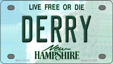 Derry New Hampshire Novelty Mini Metal License Plate Tag - $14.95