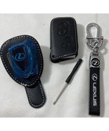 Black Leather Lanyard Keyfob &amp; Glasses Clip For LEXUS Lovers. This Set I... - €42,54 EUR
