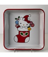 Painted Casserole Dish Sanrio Hello Kitty Christmas Stocking  9&quot; Ceramic... - $32.42 CAD