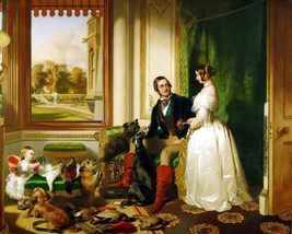 Queen Victoria &amp; Price Albert In Windsor Castle Painting Giclee Print Canvas - £8.14 GBP+