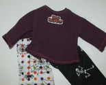 18&quot; doll clothes handmade pajama outfit Happy Halloween spider webs top ... - $9.89
