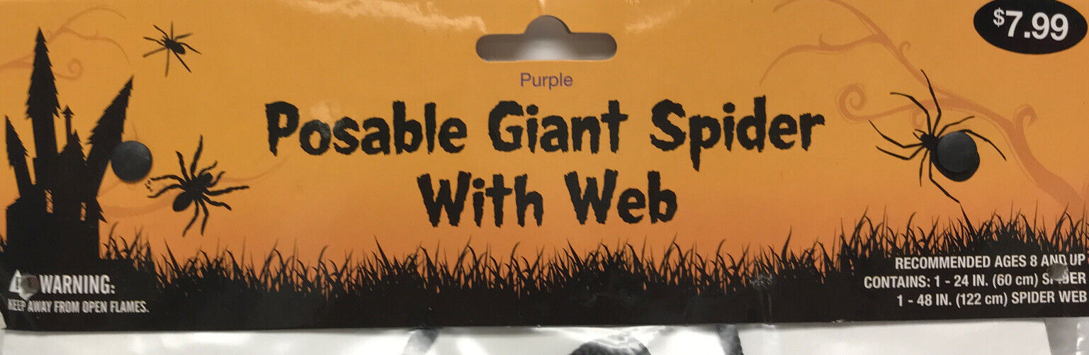 Lot of 6 Halloween Black Scary Cloth & Stretchy White Spider Cobwebs-
show or... Item image 3