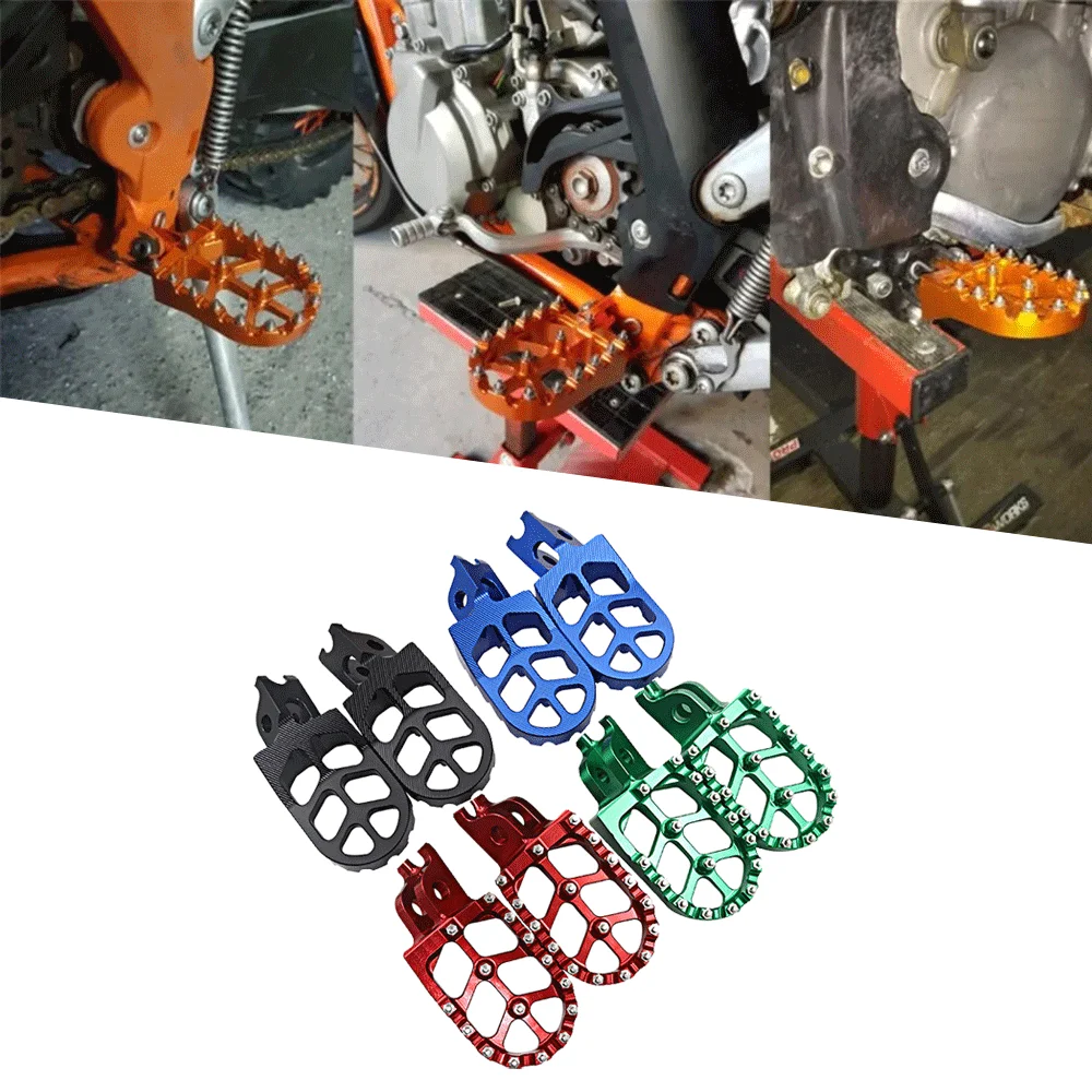 Motocross CNC Foot Rest Pegs Pedals For Honda CR Universal Parts Motorcy... - £36.94 GBP