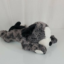 Animal adventure gray 2017 dog Black White Spot Ear Laying Lying  18&quot; Plush - £46.45 GBP