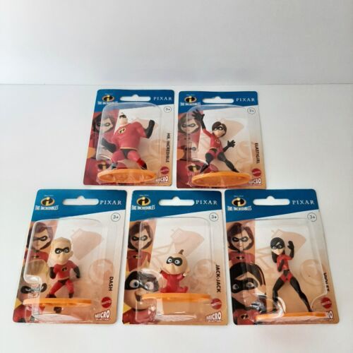Primary image for Disney Pixar The Incredibles Mattel Micro Collection Figures Set Of 5 Cake Top