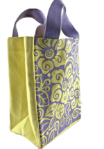 Green With A Twist Canvas Gift Bag Tote Purple Floral Lunch Hawaiian Summer - $156.90 MXN