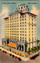 Vintage Postcard Hotel Tampa Terrace, Tampa, Florida, Vtg Cars, Unposted - £4.58 GBP