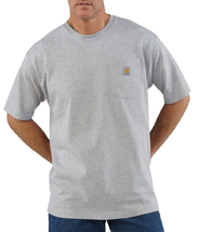 Carhartt K87-477 Men&#39;s Loose Fit Short-Sleeve Pocket T-Shirt, Heather Gr... - $46.94