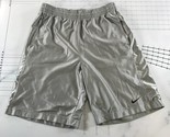 Vintage Nike Basketball Shorts Mens Medium Silver Grey Drawstring Pocket... - $34.64