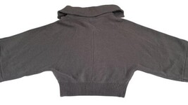 Forever 21 Gray Knit Cape Cardigan Sweater Short Sleeve Hooded Size S image 7