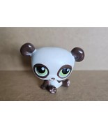 2005 Littlest Pet Shop LPS #176 White Brown Panda Bear Green Eye Authentic - $35.50 CAD