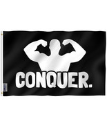 Anley 3x5 Foot Conquer Flag - Fitness Motivational College Dorm Gym Man ... - £6.27 GBP
