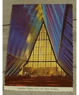 Vintage Color Photo Postcard, Protestant Chapel, Air Force Academy, VG COND - $4.05 CAD