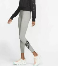 Size 2X Women&#39;s Nike Leggings Print Logo / Running Casual BV0285-063 Grey Black - £27.38 GBP