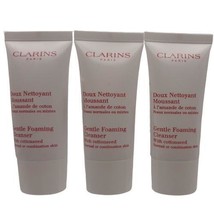 3 x Clarins Gentle Foaming Cleanser with Cottonseed 0.8 oz  ea/30ml  , s... - £12.39 GBP
