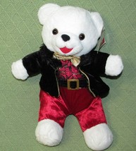 Dan Dee Lil Snowflake Teddy Plush 14&quot; White Bear With Hang Tag Blue Jacket Toy - £12.30 GBP