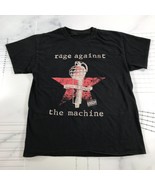 Vintage Rage Against the Machine T Shirt Mens Medium Black Faded Bulls O... - $46.59