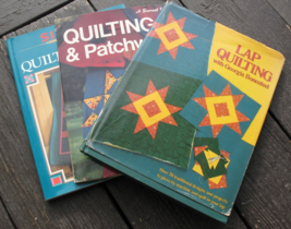 LOT of 3 Quilt Pattern Books Lap Quilting Singer Bible Sunset Patchwork - £9.38 GBP