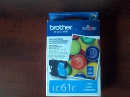 BROTHER LC61C CYAN INK CARTRIDGE GENUINE BROTHER NEW IN ORIGINA  BOX EXP... - $24.75