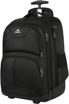 Rolling Backpack,  17 Inch Water Resistant Wheeled Laptop Backpack, Carry - $145.52